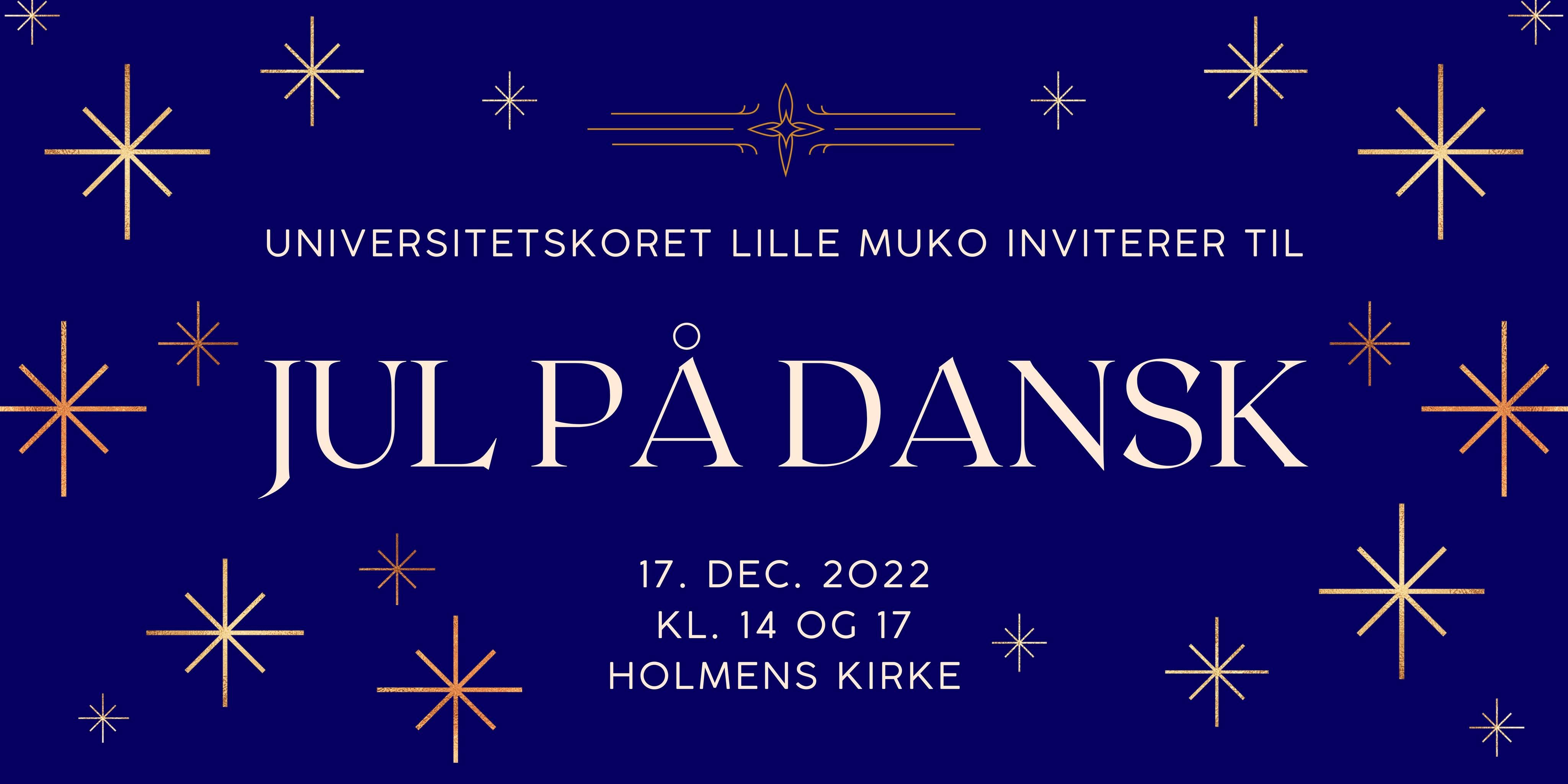 Jul på Dansk i Holmens Kirke i København med Universitetskoret Lille MUKO Jul på Dansk i Holmens Kirke i København med Universitetskoret Lille MUKO